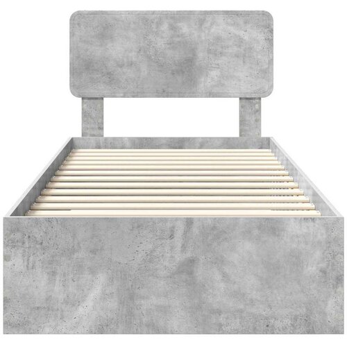  Okvir za krevet s uzglavljem Betonski sivi 100 x 200 cm Slike