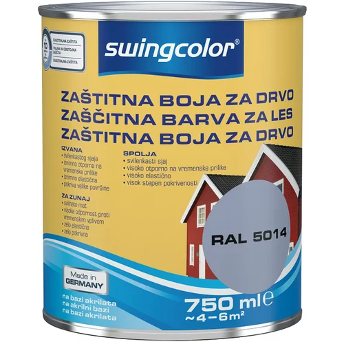 SWINGCOLOR boja za zaštitu drva od vremenskih utjecala (sive boje, svilenkasti sjaj, 750 ml)