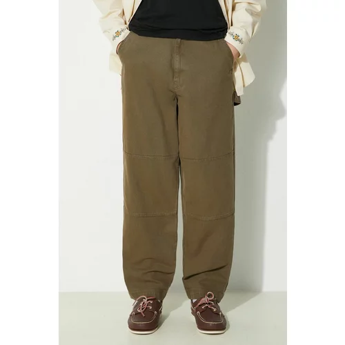 Barbour Pamučne hlače boja: zelena, chinos kroj