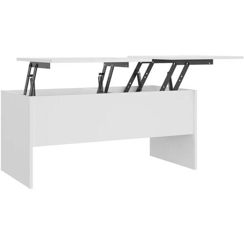 Maison Chic Klubska mizica - kavna mizica - Nizka mizica bela 102x50,5x46,5 cm konstruiran les, (21753487) Slike