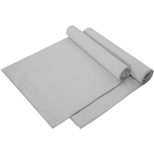 vidaXL Športne brisače 2 pcs Siva 140 x 70 cm Poliester in poliamid Cene