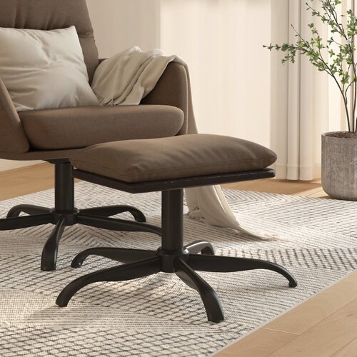 VidaXL stolček za noge rjav 60x60x39 cm blago in umetno usnje Slike