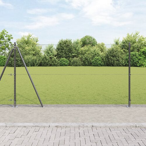 vidaXL šestkotna ograja siva 1,2x100 m jeklo Cene