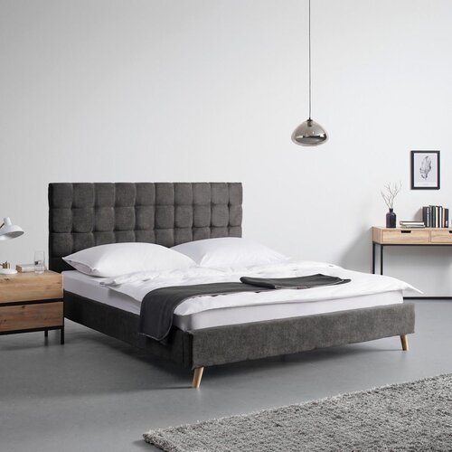 Bessagi Home Oblazinjena Postelja Cesaro, Temno Siva, 180x200 Cene