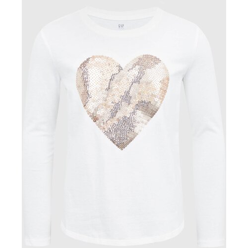 GAP Children's T-shirt with sequined heart - Girls Cene