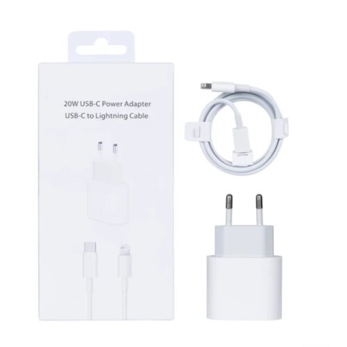 Eima Kućni punjač EM-20 USB-C 20W PD Quick Charge 3.0 za Iphone + kabal Type C na Lighting Slike
