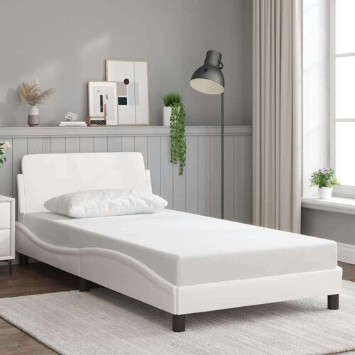  Okvir za krevet Dover bijeli 100x203 cm od umjetne kože - Bijela 100 x 203 cm Cene