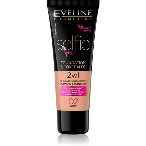 Eveline Cosmetics Selfie Time puder in korektor 2 v 1 odtenek 02 Ivory 30 ml Cene