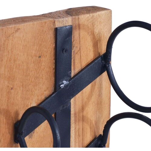 VidaXL Stalak za vino za 6 boca 35 x 35 x 100 cm od masivne tikovine Slike