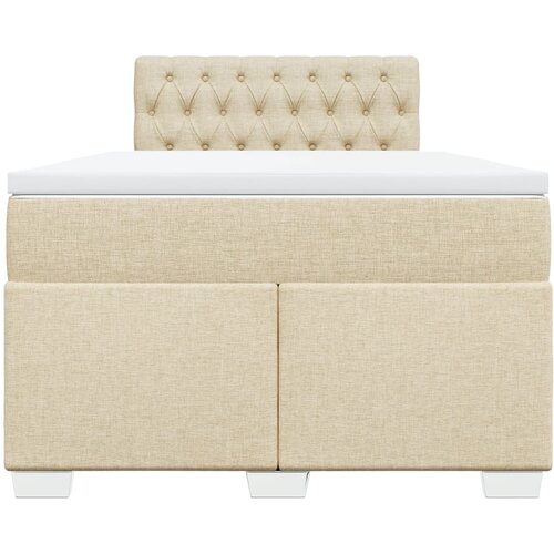  Krevet box spring s madracem krem 120 x 190 cm od tkanine Slike