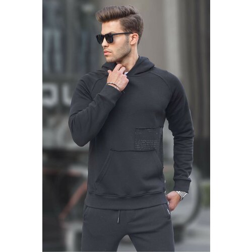 Madmext Sweatshirt - Black - Regular fit Cene