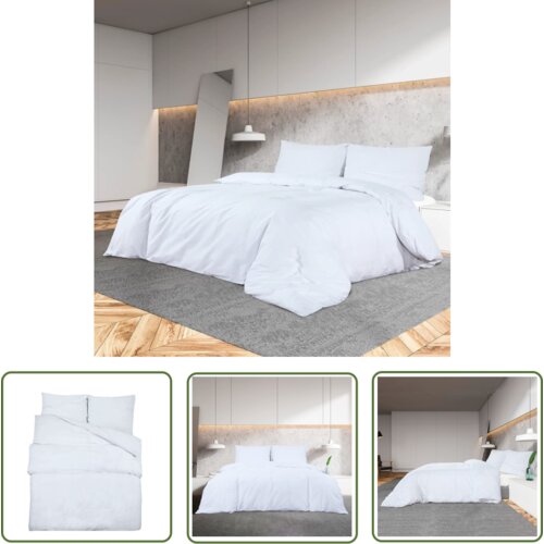 The Living Store Posteljnina bela 260x240 cm bombaž - Komplet Prevlek Za Odejo, (21743785) Cene