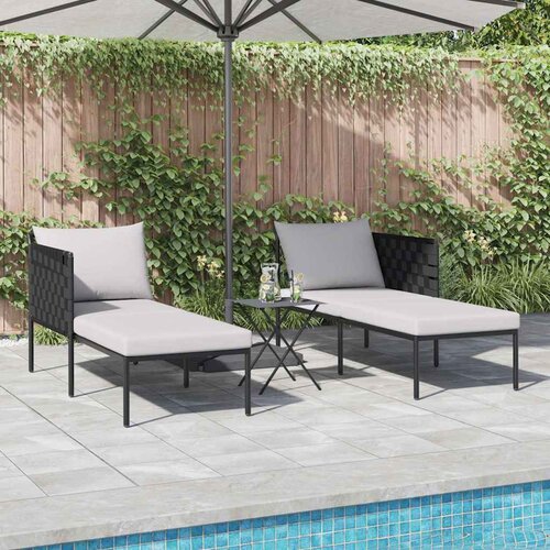  Ležaljka na suncu s jastukom Antracit 153 x 115 x 69.5 cm Slike