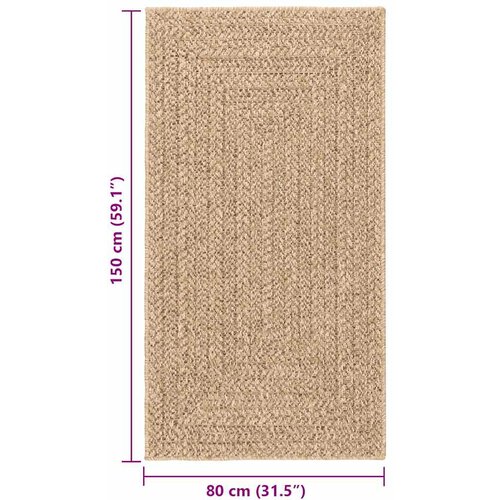  Tepih ZIZUR 80 x 150 cm s izgledom jute unutarnji i vanjski Slike
