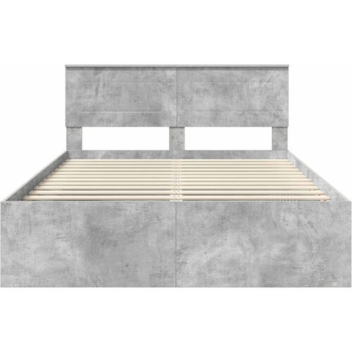  Krevetna konstrukcija s uzglavljem Betonska siva 150 x 200 cm Slike