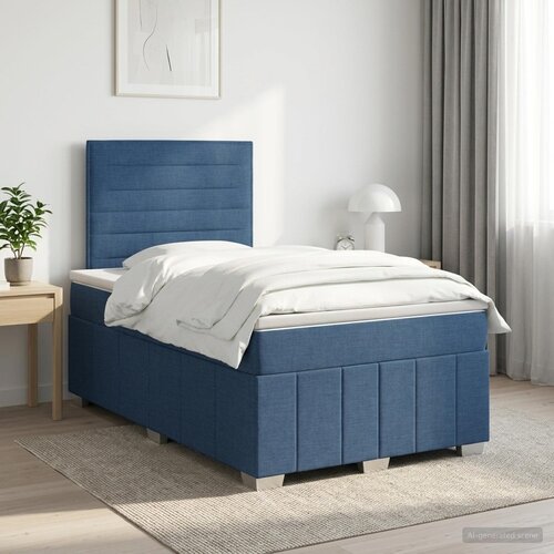  Boxspring krevet s madracem Plava 120 x 200 cm Tkanina Cijene