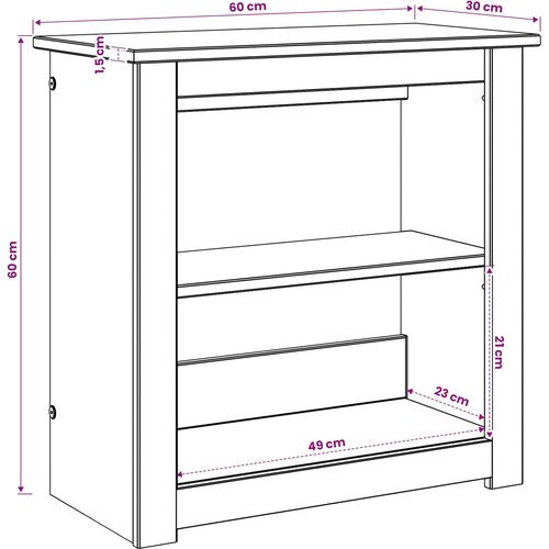 Stalak za akvarij PANAMA Smeđa 60 x 30 x 60 cm 150 kg Slike