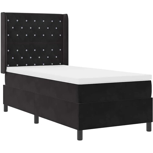 Box spring krevet s madracem Crna 100 x 200 cm Bar&amp;scaron;un - Crna 100 x 200 cm Kristal s dugmadima Slike