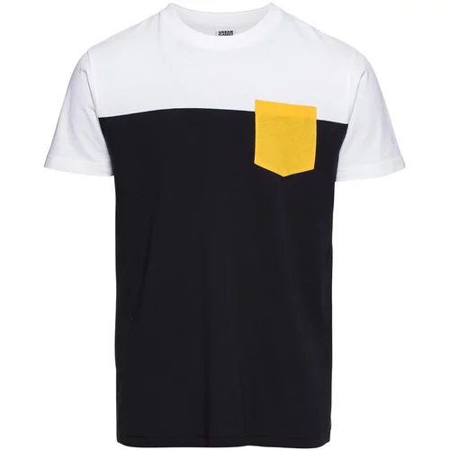 Urban Classics Majica mornarsko plava / žuta / bijela