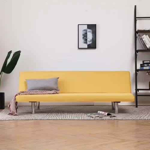  Kavč z ležiščem rumen poliester