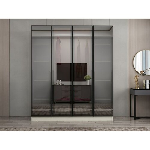 Hanah home ormar sa reflektujućim staklom Nisa 20658, 180 cm, peščar Cene