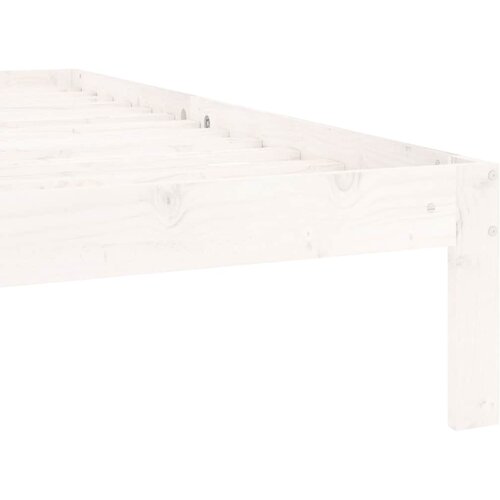  Okvir za krevet od masivne borovine bijeli 90 x 200 cm Slike