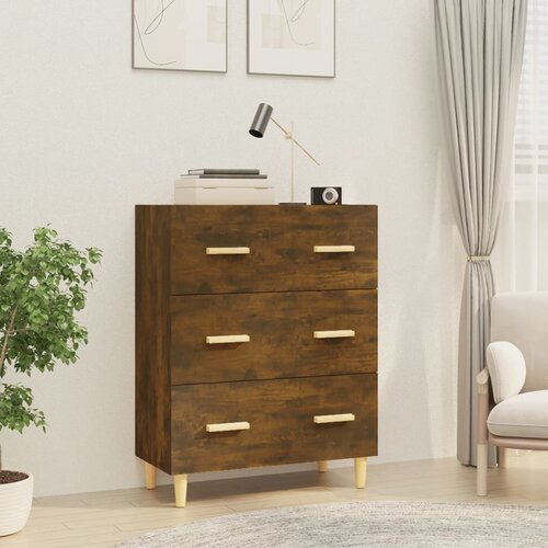  Komoda boja dimljenog hrasta 70x34x90 cm od konstruiranog drva Cijene