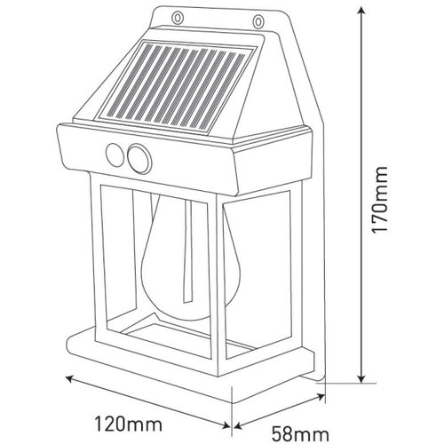 LED solarno zidno svetlo sa senzorom LANTER LED/1W/3,7V IP44 belo Slike