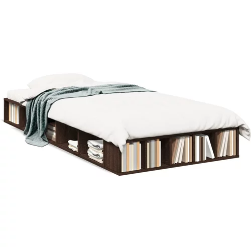 vidaXL Okvir za krevet smeđi hrast 90x190 cm konstruirano drvo