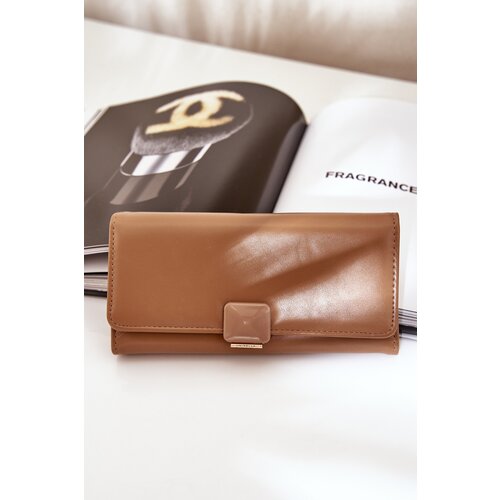  Eco Leather Smooth Women&amp;#039;s Wallet Dark Beige Erolia Slike