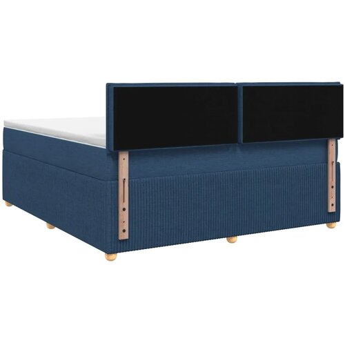  Boxspring krevet s madracem Plava 160 x 200 cm Tkanina - Plava 160 x 200 cm Dizajn linija Slike
