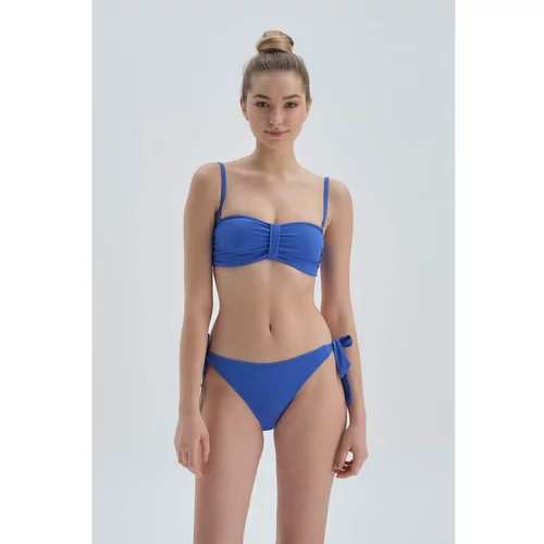 Dagi Bikini Top - Navy blue - Plain