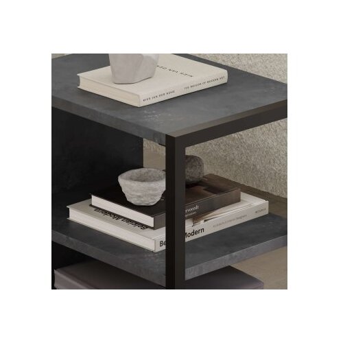 Hanah home Pomoćni sto Echo, 30x45x42 cm, Crni Slike