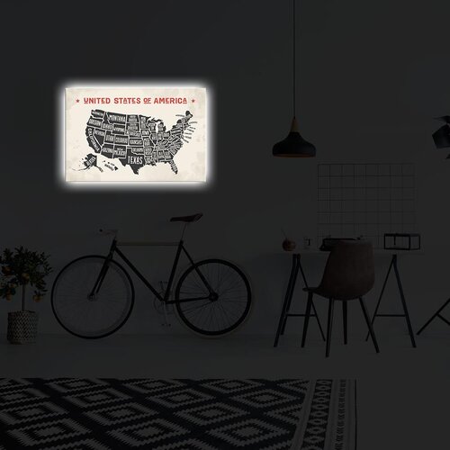 Wallity Slika sa LED osvetljenjem ABD-008, 45x70 cm Cene