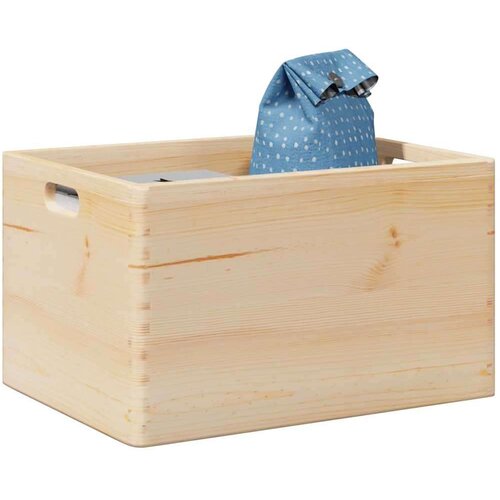 vidaXL Lesena škatla s pokrovom 40x30x23 cm trdna borovina Cene