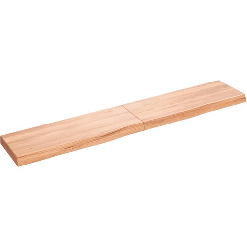 vidaXL Stenska polica svetlo rjava 160x30x6 cm trdna hrastovina Cene