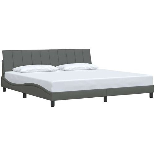 VidaXL okvir za krevet bez madraca tamnosivi 200x200 cm od tkanine Slike