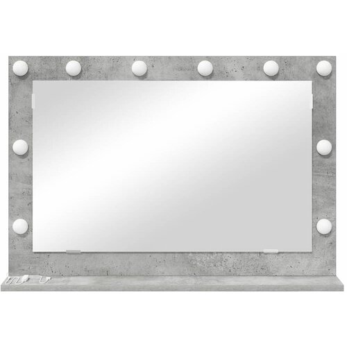 Ogledalo za Toalet Pravokutni Betonski sivi 80 x 55 x 18 cm Slike