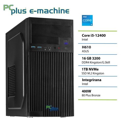 PCPLUS e-machine i5 12400 16GB 1TB SSD namizni računalnik Cene