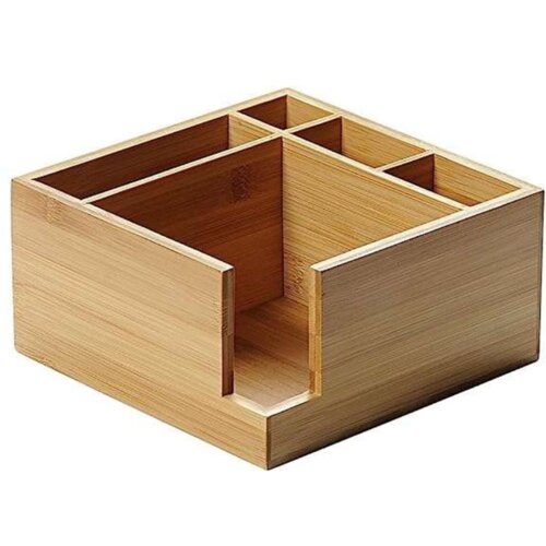 Olimp Sport kutija za escajg i salvete sa 5 pregrade od bambusa fsc 18x18x9c Cene