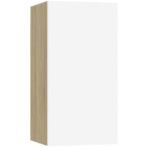 Maison Chic TV omarica - TV stojalo - Televizijska omarica bela in sonoma hrast 30,5x30x60 cm inženirski les, (21700996) Cene