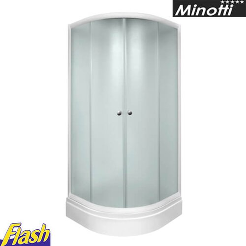 Minotti tu&amp;scaron; paravan polukružni 90x90cm - (bez kadice) - beli ram - JE9090 Slike