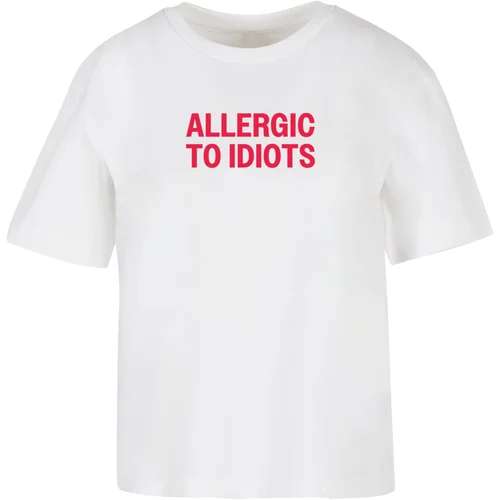 Mister Tee Women's T-shirt Allergic To Idiots white