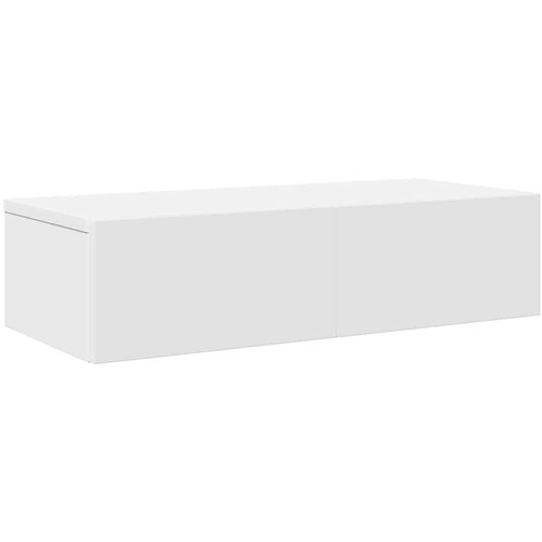  Zidna polica s ladicama bijela 60x26,5x15 cm izrađeno drvo Slike