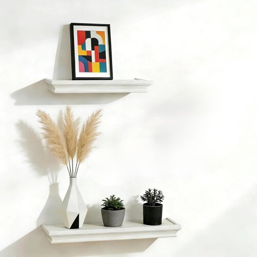 JUJOYBD Komplet 2 stenskih polic MDF 30/42 cm Slike
