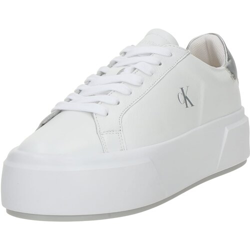 Calvin Klein Jeans Nizke superge srebrna / bela Cene