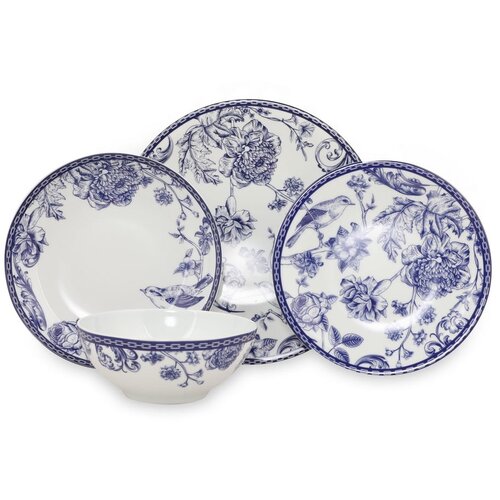 K&amp;uuml;tahya Porselen 24-delni jedilni set iz porcelana K&amp;uuml;tahya Porselen Flowers Slike