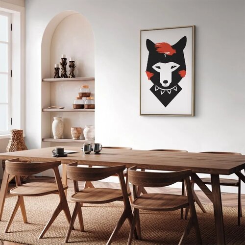  Slika - Polite Fox (1 Part) Vertical 40x60 U prirodnom drvenom okviru Slike