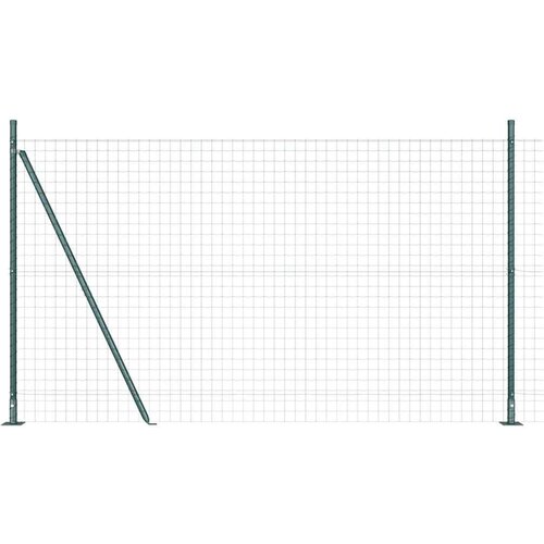 vidaXL Ogrodje s stebri Zelena 1.5 x 10 m Jeklo, (5000097971) Cene