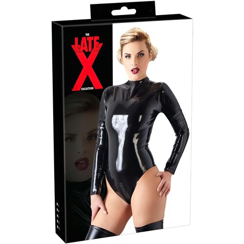 Latex - žensko telo z dolgimi rokavi (črno) - 2XL Cene
